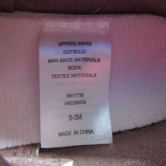 Lot of 2 Baby Girl Moccasins Pink Fringe & Tan Bow Soft Sole Crib Shoes Size 0-3 - Picture 5 of 11